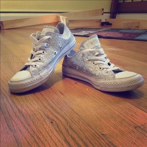 Converse Sneakers All Stars Silver Sparkle B Girls